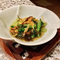 momoetsu's cooksnap of when they made 小松菜のもずくあえ☆桜えび入り♪.