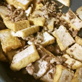 みみ母's cooksnap of when they made 厚揚げとひき肉炒め.