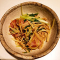 クックKUIUX2☆'s cooksnap of when they made 低糖質☆えのきと水菜とベーコンの炒め物.