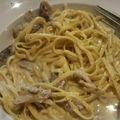 クックUL8OCM☆'s cooksnap of when they made 豚肉とごぼうの柚子コショウクリームパスタ.