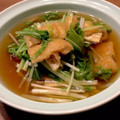 ばたみそーぱん☆'s cooksnap of when they made 水菜とお揚げのサッと煮♪.