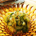 まみお✳'s cooksnap of when they made ずいきとキュウリの酢の物.