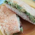 mikamika's cooksnap of when they made ＊アボカドベーコンエッグホットサンド＊.