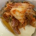 よーよー1970's cooksnap of when they made 美肌に♪♪めかぶ納豆キムチやっこ.