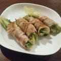 ちゃぁちゃん＊'s cooksnap of when they made 激旨♪お手軽な薄切り豚バラのレタス巻♪.