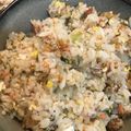saki1010's cooksnap of when they made 焼き鮭で簡単ウマッ♪鮭マヨチャーハン.