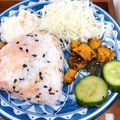 まこさんど's cooksnap of when they made レンジで簡単☆カボチャのゆかり和え.
