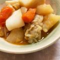 バウチャン's cooksnap of when they made アレンジ！冷凍餃子肉じゃが風煮.