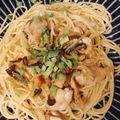 Milly♡'s cooksnap of when they made 簡単☆鶏もも肉のピリ辛和風パスタ.