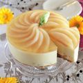ちゃんねるゆみ's cooksnap of when they made 梨のコンポートで♪レアチーズケーキ.
