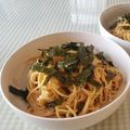 カミツレ_'s cooksnap of when they made 生クリーム無し！簡単明太子クリームパスタ.