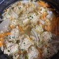ぬぬダニ's cooksnap of when they made 簡単リメイク。餃子のタネで極旨スープ.