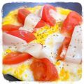 ☆まめあゆ☆'s cooksnap of when they made 簡単♪トマトのオープンチーズオムレツ.