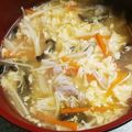 五目いなり's cooksnap of when they made 豚バラきのこのぽかぽか卵スープ.