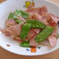 Nekozame's cooksnap of when they made 簡単！スナップえんどうのオイマヨ春色炒め.