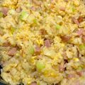 みほたんママ☆'s cooksnap of when they made ベーコンとネギのシンプル卵炒飯.