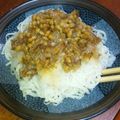ｍｉａｍｏ's cooksnap of when they made ヘルシー素麺のおろし納豆がけ.