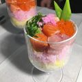 こはまま33's cooksnap of when they made エビと菜の花のカクテル寿司＊ジュレキラリ.