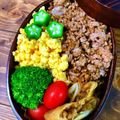 まきのすけ☆彡's cooksnap of when they made 簡単♡大人弁当・丼♡豚肉生姜そぼろ.