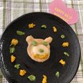peanut32m's cooksnap of when they made ハーフバースデー♡クマさんプレート.
