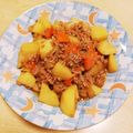 take♪aki♪'s cooksnap of when they made しみしみ肉じゃが☆合挽き肉で☆.