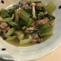 さゆゆゆこ's cooksnap of when they made チンゲンサイと舞茸とひき肉の炒め煮.