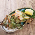 4児男子母さんの台所's cooksnap of when they made 長葱の青いとこ＆人参のかき揚げ.