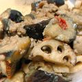 裕夏∞'s cooksnap of when they made なすとれんこんの肉味噌炒め.