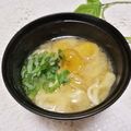 クックI7I5L1☆'s cooksnap of when they made ☆たもぎ茸と豆腐と大葉の味噌汁☆.