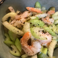 saki1010's cooksnap of when they made セロリと海老のうまだし和え.