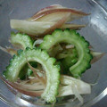 あおちゃん's cooksnap of when they made 夏の一皿★ゴーヤとみょうがの簡単甘酢漬け.