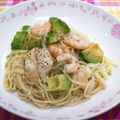 マダムカフェ♡'s cooksnap of when they made ＊海老アボクリームパスタ＊.