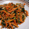 Krim's cooksnap of when they made あさりとほうれん草の中華風炒め.