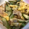 料理ニガテ系女子☆'s cooksnap of when they made ☼アスパラとベーコンと卵のシンプル炒め.