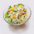 まあまま☆0403's cooksnap of when they made ツナとコーンとハム卵のリンゴ入りポテサラ.