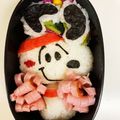 クックRDRD47☆'s cooksnap of when they made スヌーピー キャラ弁 応援.