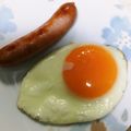 くーちゃんとママ's cooksnap of when they made 濃厚な目玉焼き.