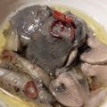 気まぐれご飯を作る人's cooksnap of when they made ゴボウと鶏レバーのアヒージョ.