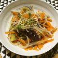 ひよひよガラス's cooksnap of when they made レンジで簡単。ナスと人参の生姜醤油和え。.
