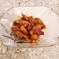 てこにゃん's cooksnap of when they made 箸休めに簡単一品♪ 鶏皮の甘辛煮 10分.