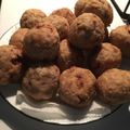 ame-ikuru's cooksnap of when they made 外カリッ中とろ～りチーズinミートボール.