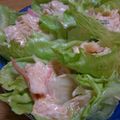 ふ〜ちょん's cooksnap of when they made マヨキムチのハム＆レタス包み.