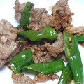ﾋﾟﾛﾐ♡'s cooksnap of when they made 万願寺唐辛子と豚肉の生姜焼き.