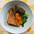 チェックのミニくま's cooksnap of when they made がんもどきと豆苗・蒟蒻の煮物♪.