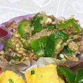 ゆけり３兄弟's cooksnap of when they made お弁当にもう1品！オクラのごまおかか和え.