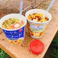 papikun's cooksnap of when they made カップヌードルににんにく入れただけ♫.