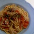 うに１１８'s cooksnap of when they made タコとトマトのスパゲッティ.