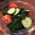 クックYP5QLM☆'s cooksnap of when they made オカワカメときゅうりの酢の物.