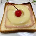 Risaのキッチン's cooksnap of when they made ドイツのオープンサンド：トーストハワイ.