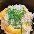 めいとうシェフ's cooksnap of when they made しらすかけ丼●たまご＆とろろごはんの上に.